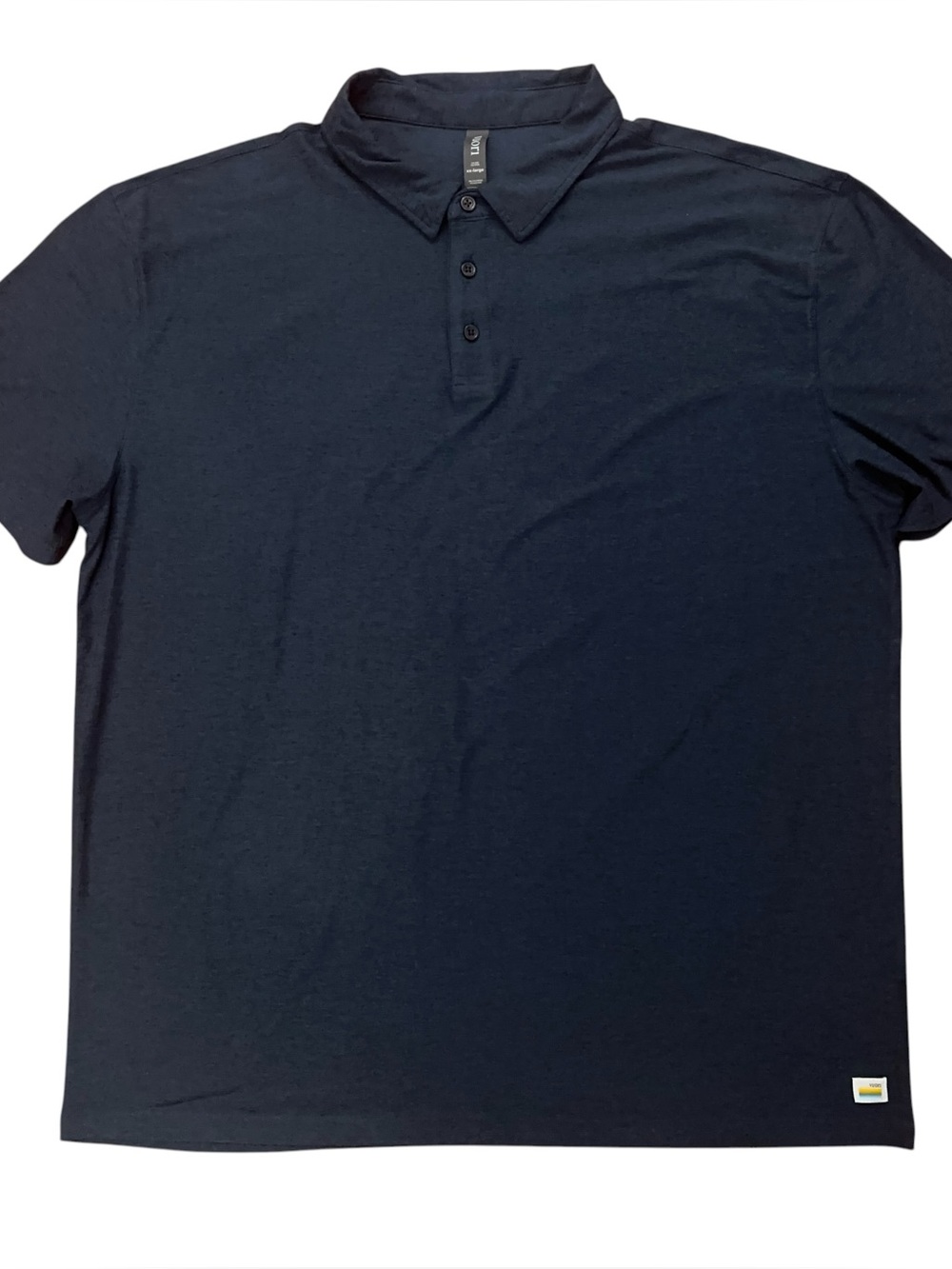 Vuori Polo Shirt Mens Size 2XL Strato Tech Short Sleeve Performance Stretch Blue